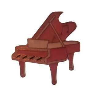 Pink Enamel Piano Lapel Pin